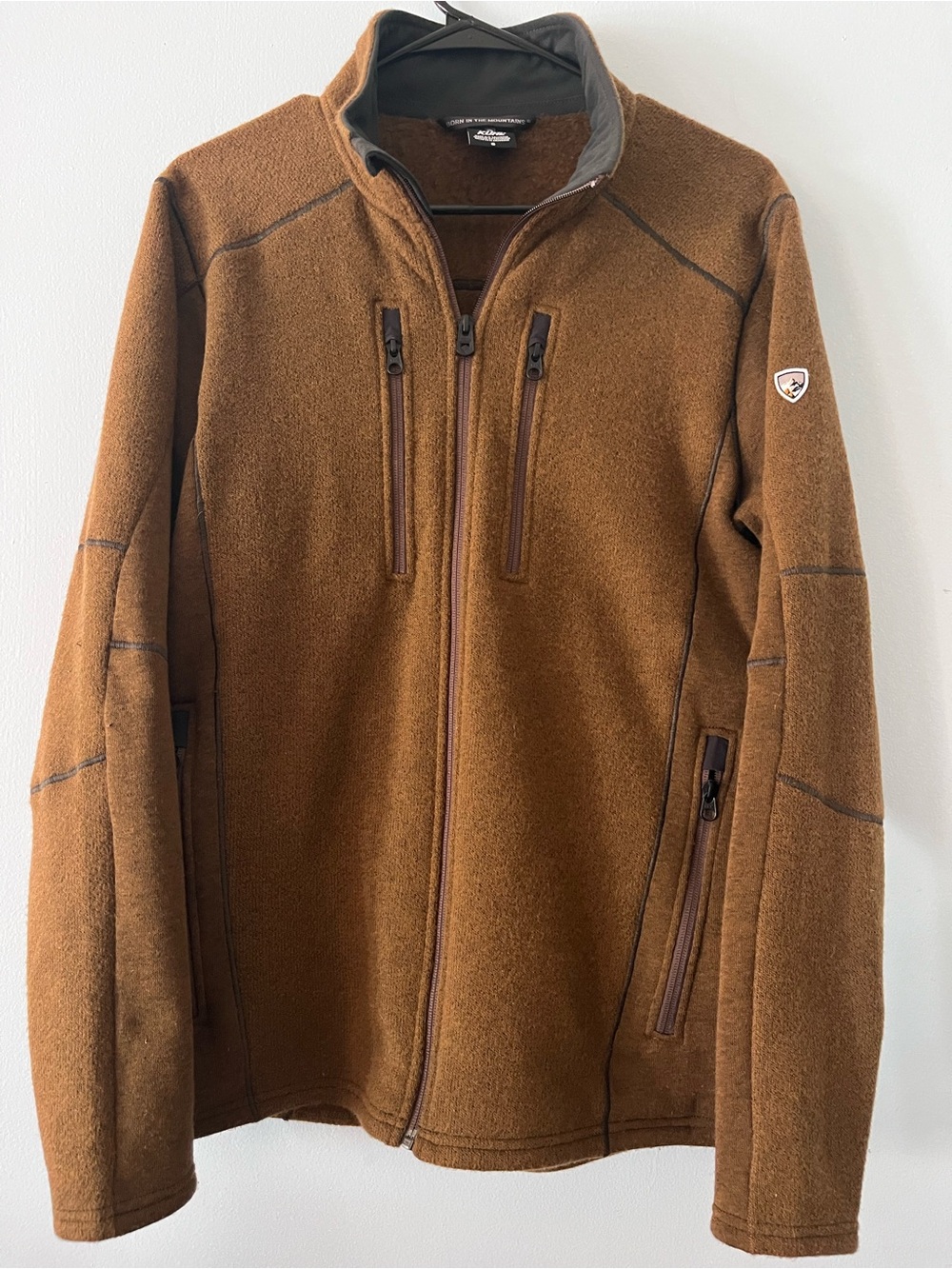 Kuhl Men's Small Grain Brown Interceptr Full Zip Fleece Outdoors